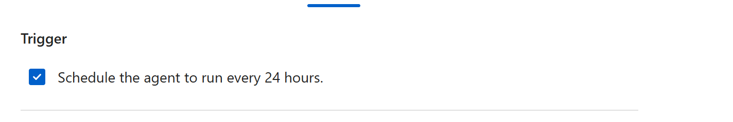 Access Review Agent トリガーのスクリーンショット。