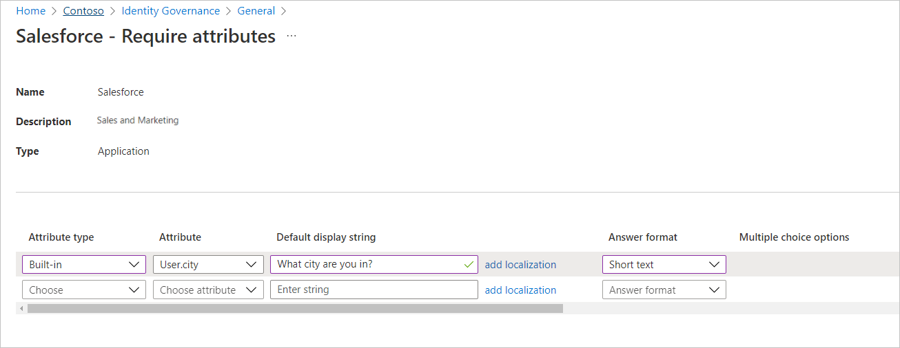 ローカライズの追加を示すスクリーンショット。