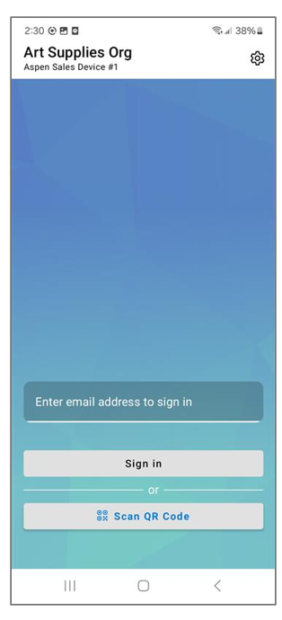 Managed Home Screen のサインイン エクスペリエンスを示すスクリーンショット。