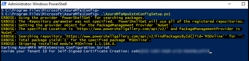 前にコピーした Microsoft Entra テナント ID を入力します