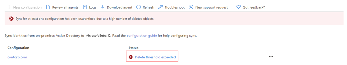 誤って削除された状態