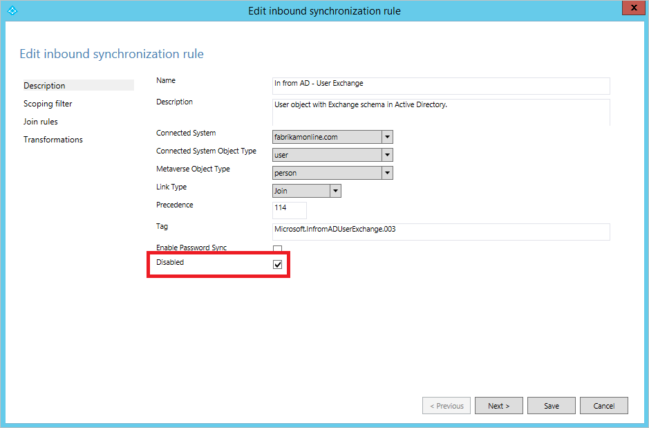 無効な同期規則