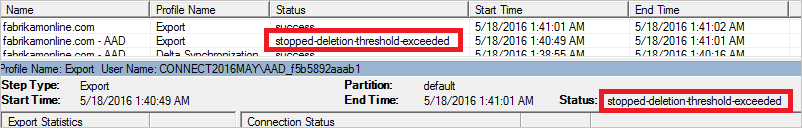 誤って削除されないように保護する Sync Service Manager UI