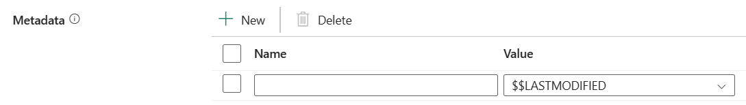 メタデータを示すスクリーンショット。