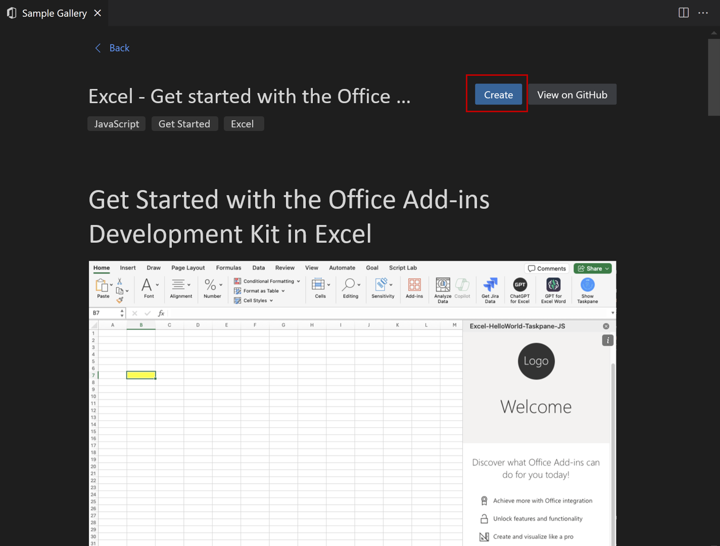 Visual Studio Code の Development Kit サンプル ギャラリー
