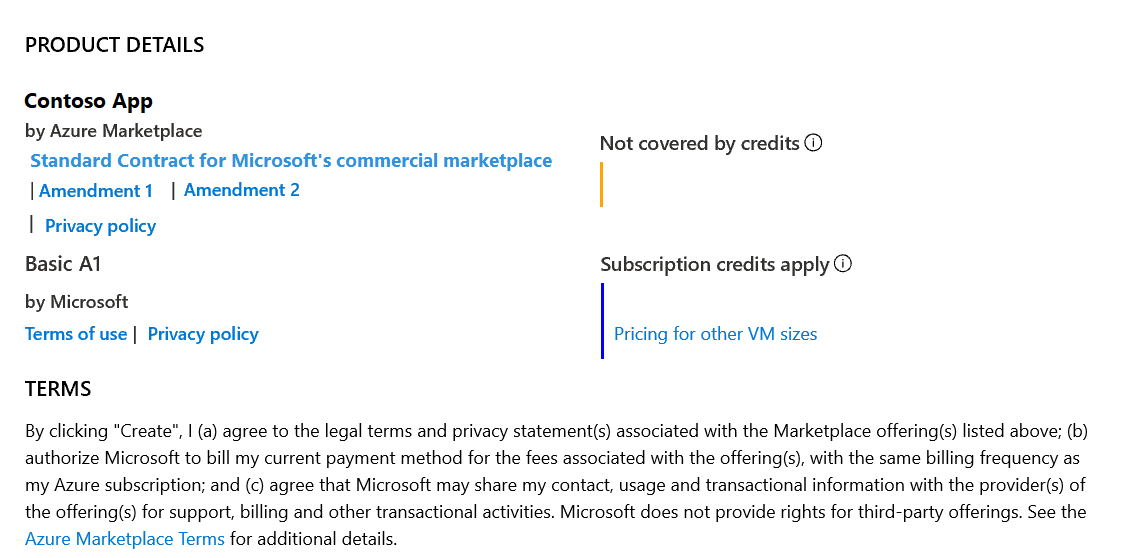 Azure portal のカスタマー 購入エクスペリエンス。