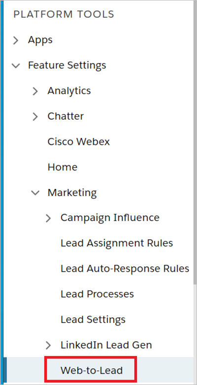 Salesforce の [Web-to-リード]