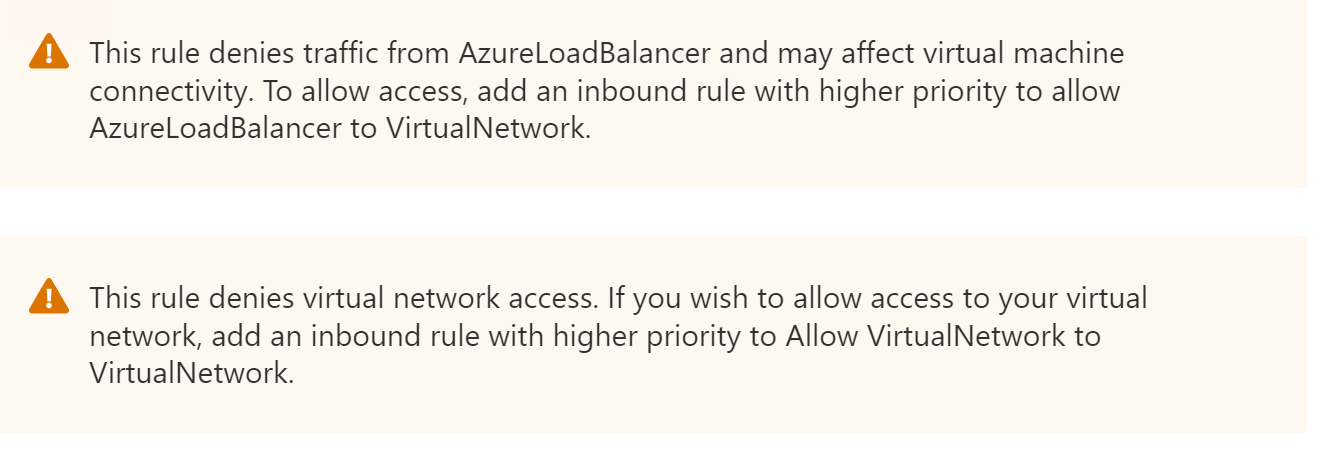 規則の詳細の例のスクリーンショット。