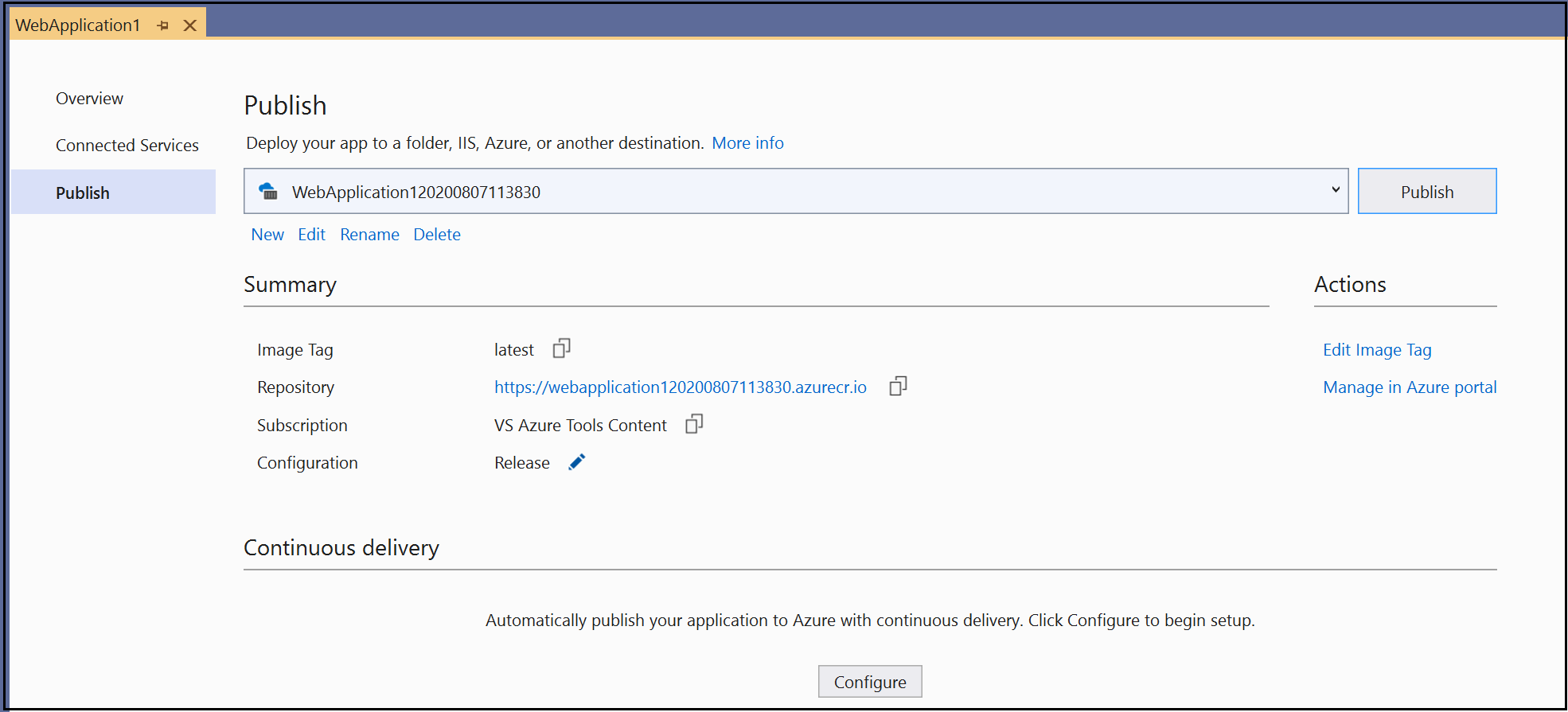 発行が成功したことを示すスクリーンショット。
