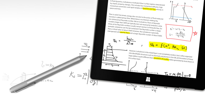 Surface Pen ヒーローイメージ。