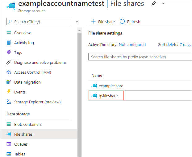 스크린샷은 파일 공유 목록을 보여줍니다.