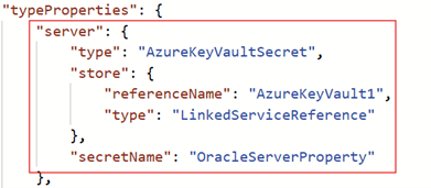 서버에서 Azure Key Vault를 사용하는 스크린샷