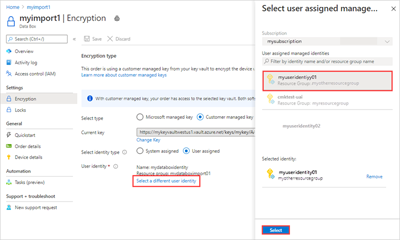 고객 관리형 키에 대해 사용자가 할당한 ID를 변경하기 위한 옵션을 보여 주는 스크린샷.
