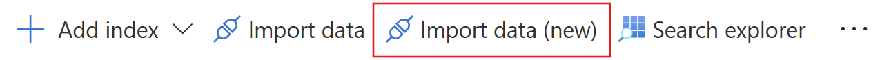 Azure Portal에서 새 가져오기 마법사를 여는 방법을 보여 주는 스크린샷