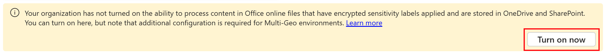 Microsoft Purview Information Protection SharePoint 및 OneDrive에 대한 민감도 레이블을 켭니다.