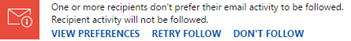 전자 메일 팔로우 상태 차단됨