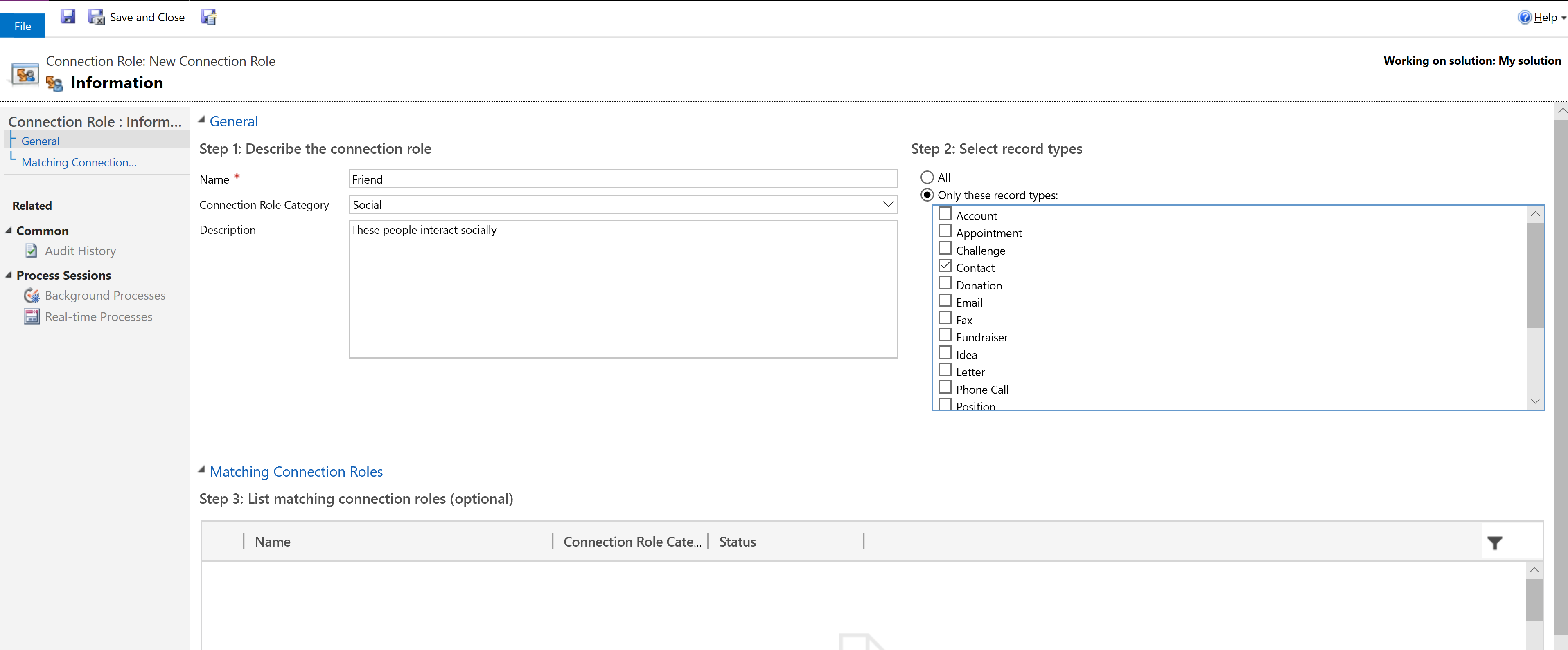 연결 역할 양식을 만듭니다.