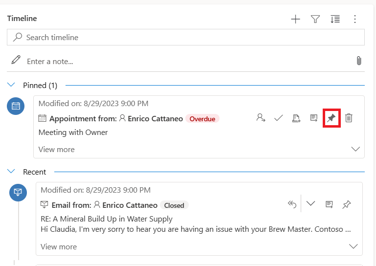 레코드 보기를 고정하고 고정 해제합니다.