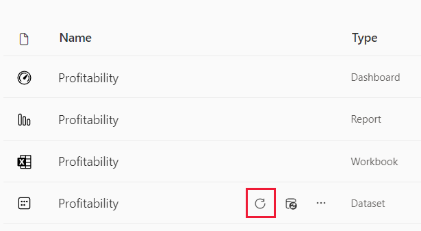 의미 체계 모델 새로 고침의 스크린샷