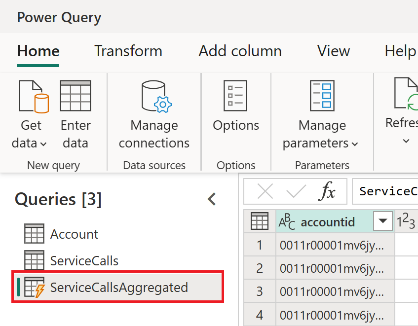 계산 테이블을 강조하는 스크린샷.