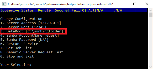 Data Lake Tools for Visual Studio Code 로컬 실행 명령