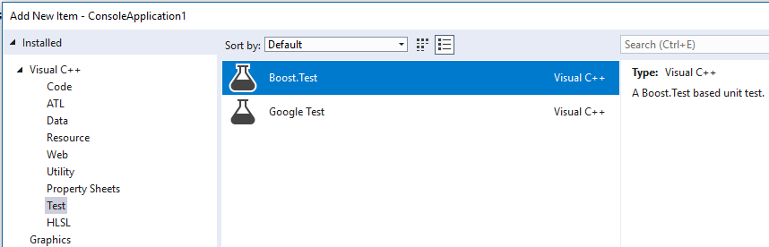 Boost.Test 항목 템플릿
