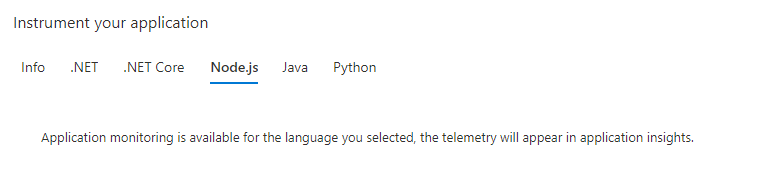 Captura de tela de Instrumentar seu aplicativo.
