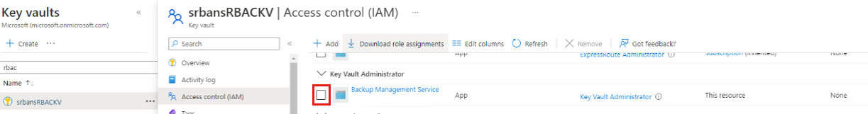 Captura de tela que mostra a caixa de seleção para habilitar um cofre de chaves criptografado por ADE.