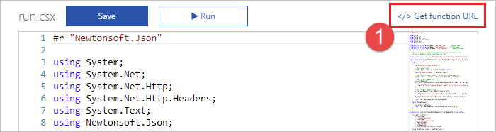 Obter url de função