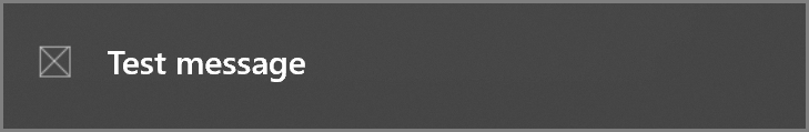Mensagem de notificação