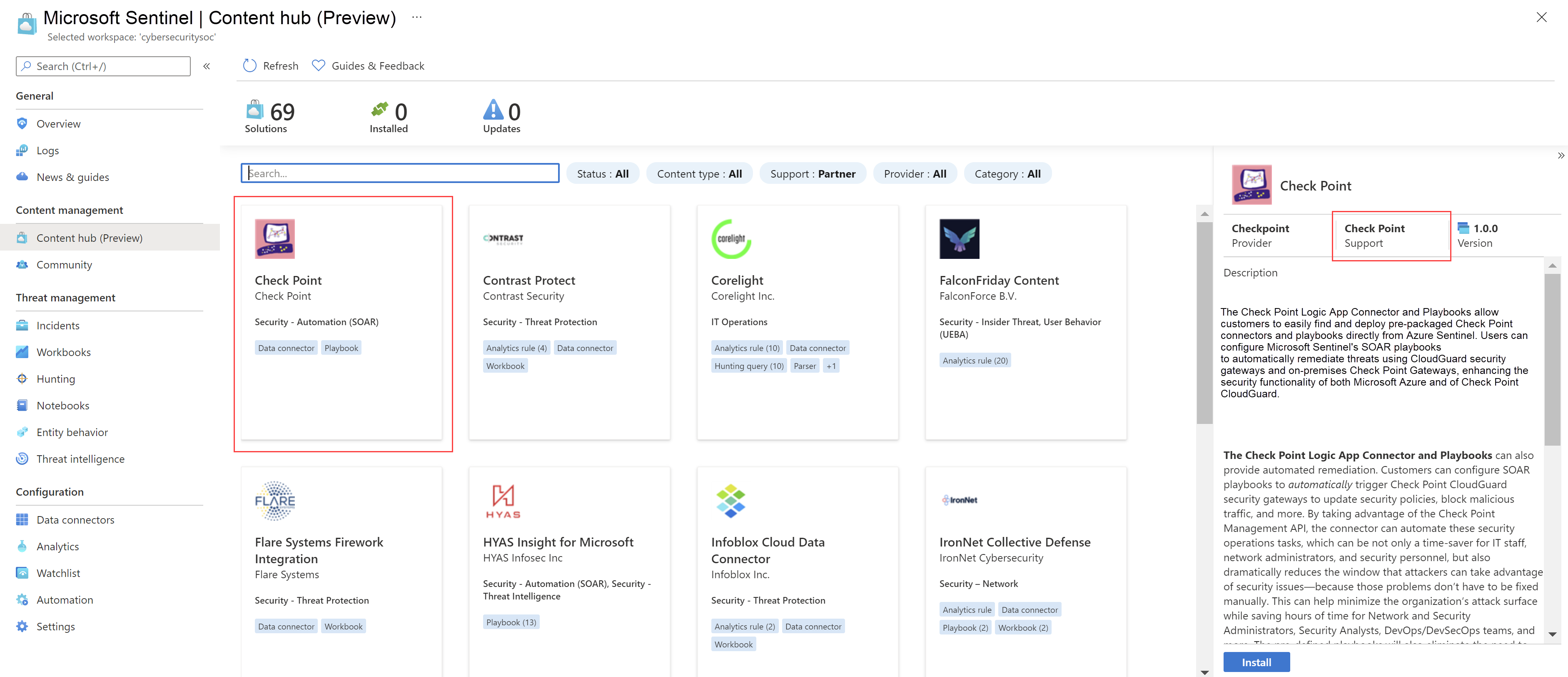 Captura de tela do local onde você pode encontrar o modelo de suporte para sua solução.