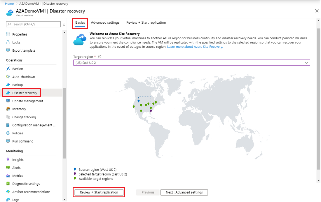 Habilite a replicação.