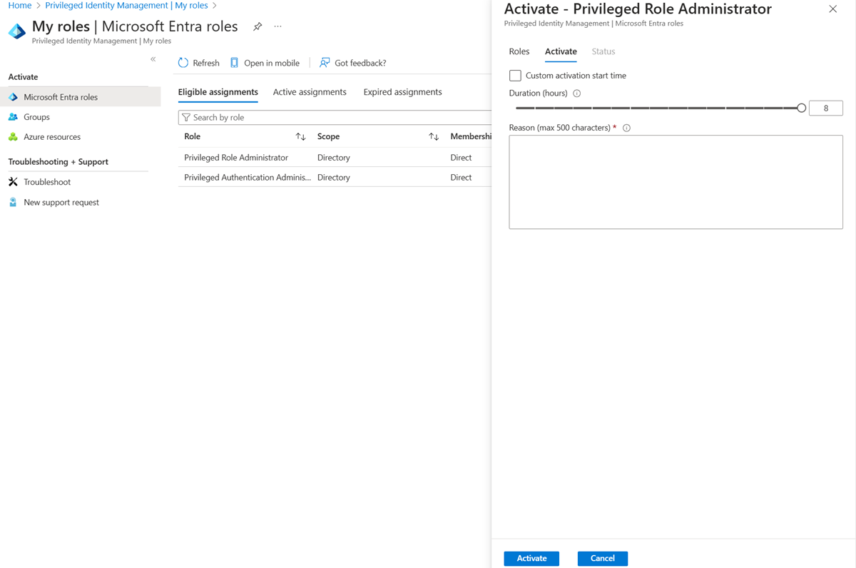 Verificar minha identidade com mfa antes que a função seja ativada