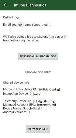 Intune diagnóstico.