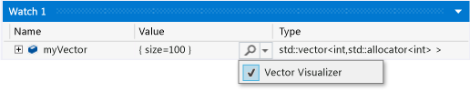 Menu de atalho do menu UIVisualizer