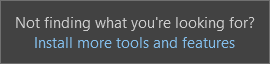 Captura de tela mostrando o link para abrir o Instalador do Visual Studio.