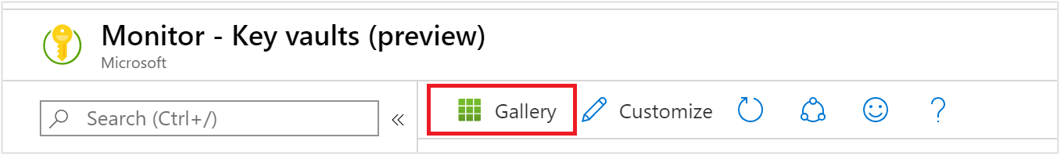 Captura de ecrã da galeria do livro de trabalho